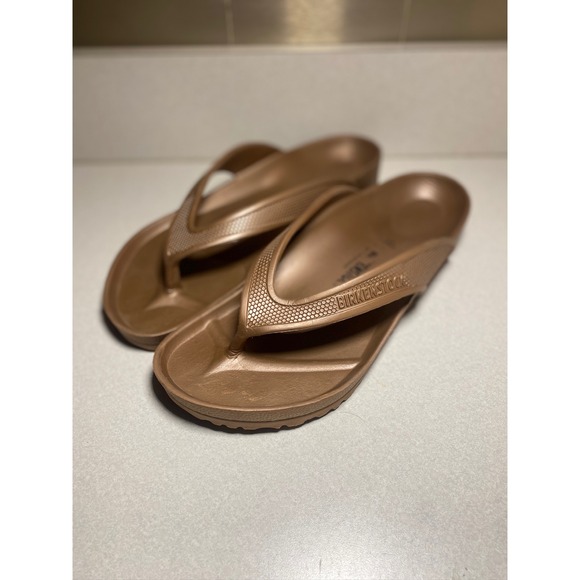 Birkenstock Sandals Mens Honolulu EVA Copper Brown Flip Flops Size 9 42‎ Slides - Picture 1 of 13